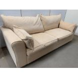A three seater John Lewis sofa with "Collins and Hayes" upholstery (H75cm W220cm D94cm SH44cm)