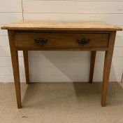 An antique pine console table (H78cm W92cm D45cm)