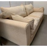 A three seater John Lewis sofa with "Collins and Hayes" upholstery (H75cm W220cm D94cm SH44cm)