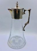 A silver mounted claret jug by Whitehill Silver & Plate Co and hallmarked for London 2001