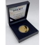 The Brexit Gold Plated Commemorative medallion.