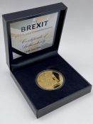 The Brexit Gold Plated Commemorative medallion.