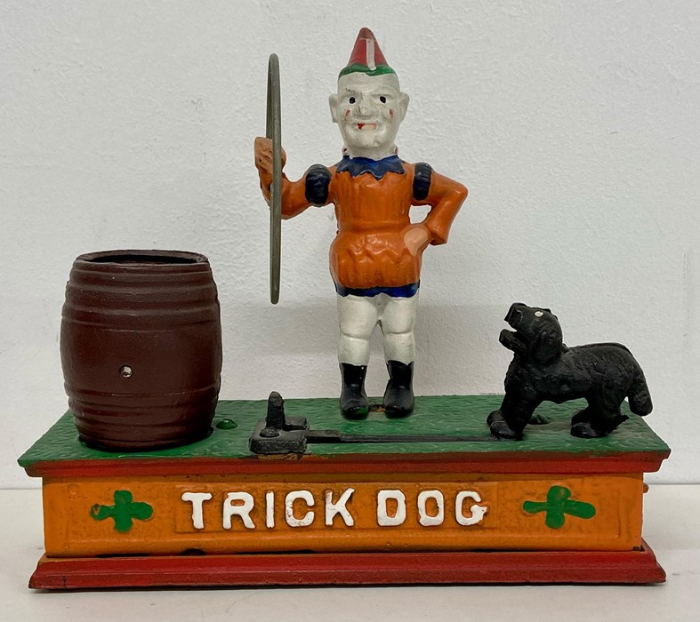 A Cast iron Trick Dog moneybox