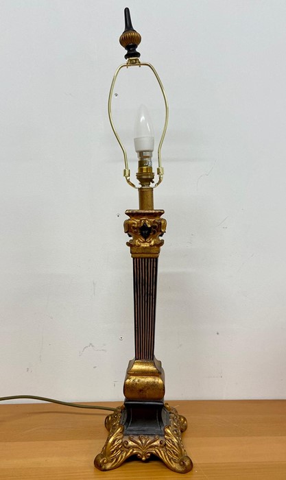 A column style lamp base