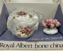 A Boxed Royal Albert Bone china set (For Chairty)