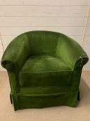 A vintage club chair on castors