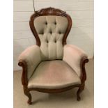 A mahogany salon chair