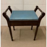 Two handled piano stool
