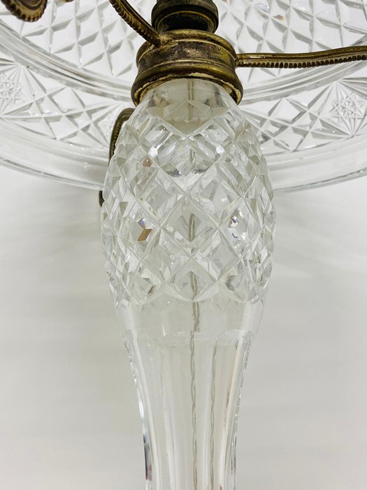 A cut glass mushroom table lamp - Image 5 of 5