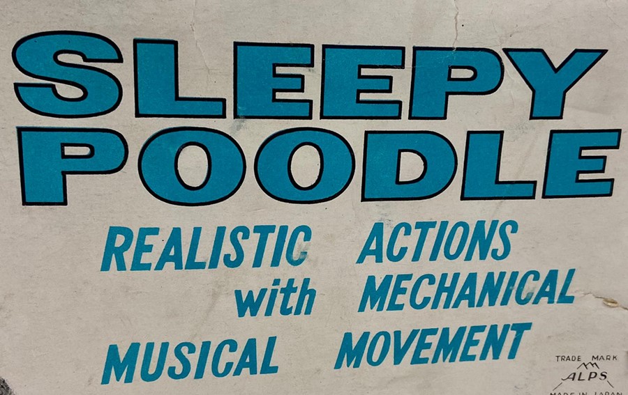 A vintage Alps Sleepy Poodle toy, realistic actions with mechanical musical movement - Image 2 of 4