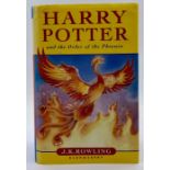 A 1st Edition Harry Potter and the order of the Phoenix book by J.K.Rowling.