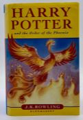 A 1st Edition Harry Potter and the order of the Phoenix book by J.K.Rowling.