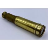 An Edward G Wood brass, four drawer telescope