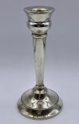 A Hallmarked silver candlestick, Birmingham 1930 by S Blanckensee & Son Ltd