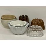 A selection of seven vintage and antique jelly moulds