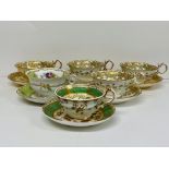 A selection of ornate tea cups