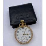 A 9ct gold pocket watch by Vertex