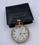 A 9ct gold pocket watch by Vertex