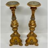 A Pair of heavy contemporary candlesticks