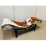 LC4 style Cowhide Chaise Longue (H58cm W168cm D51cm)