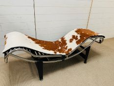 LC4 style Cowhide Chaise Longue (H58cm W168cm D51cm)