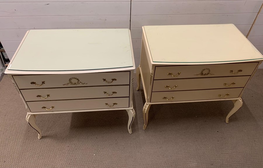 A pair of French chest of drawers (H80cm W80cm D47cm) - Image 3 of 3