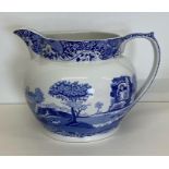 A large Blue and White Spode jug.