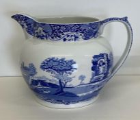 A large Blue and White Spode jug.