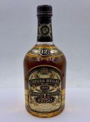 A bottle of Chivas Regal scotch whisky