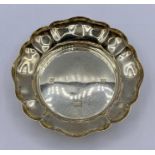 A scalloped edged dish by Barker Ellis Silver Co, hallmarked for Birmingham for 1971 Total Weight