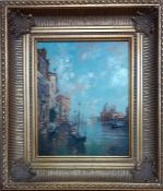 A 20th century Italian school, 'Venice canal with Santa Maria della Salute', signed: 'Pellegrini',