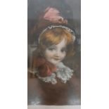 A portrait of "Little Elsie", engraved by G. Dale after a picture by Blanche Jenkins, framed and