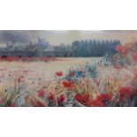 Noel Gregory (1944) British, "Poppy field. Windsor", signed and numbered 46/500, lithograph,