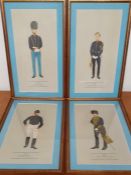 A group of 4 prints depicting military, (34x18 cm).