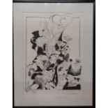 An illustration by Clive Francis (b. 1946), signed pencil and numbered 40/100, framed and glazed, (