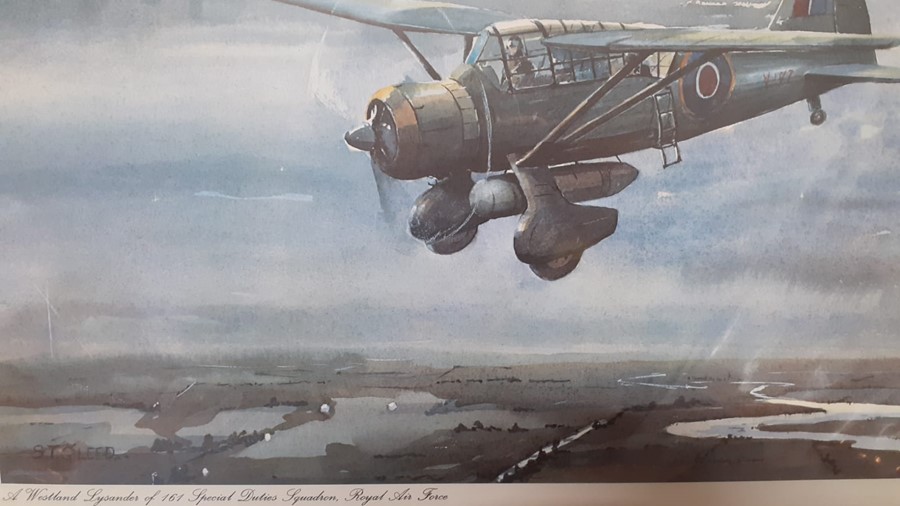 A pair of prints after E.A. Mills, "Early days", depicting a tiger moth biplane, signed and numbered - Image 3 of 3