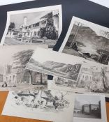A group of 7 prints