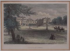 A print of 'The Foundling Hospital', framed and glazed, (15.5x22 cm).