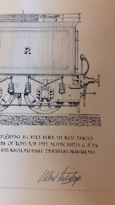 A pair of prints depicting 2 LNER locomotive blueprints, (103x41.5 cm). (2) - Image 5 of 5