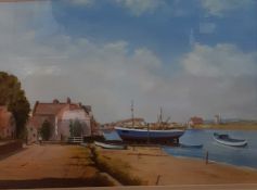 An oil on paper signed 'Danny Donovan', "Wells next the sea" (label verso), framed and glazed, (