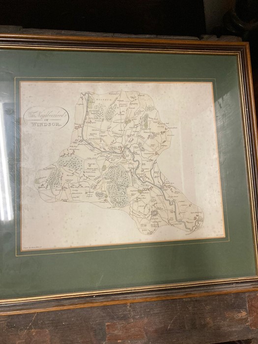 A set of historic county maps and prints, including The Neighbourhood of Windsor, after James - Image 6 of 6