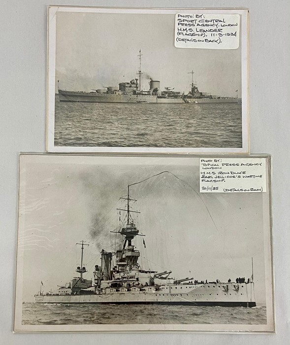 Military Interest: Three photos of Destroyers, HMS Leander, 2 x HMS Leander, 2 x HMS Iron Duke, - Image 2 of 5