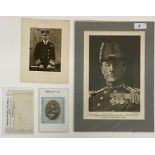 Admiral of the Fleet John Jellicoe 1859-1935 Signature, one picture and one silk portrait