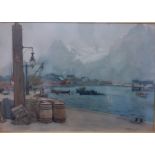Alfred Heaton Cooper (1863-1929) English, "Svolvaer, Lofoten Islands, Northern Norway", signed and