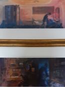 A pair of prints after Tom Lay for the TITANIC production paintings, from the personal collection of