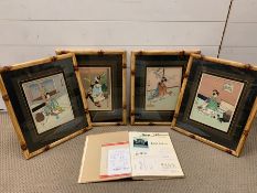 After Hasegawa Sadanobu III (1881-1963), a set of four Japanese Ukyo-e prints comprising "A Maiko
