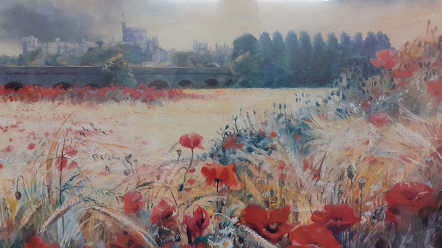 Noel Gregory (1944) British, "Poppy field. Windsor", signed and numbered 46/500, lithograph,