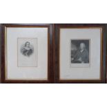 A pair of prints, framed and glazed (13x9 cm). (2)