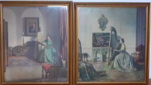 A pair of prints after Leonard Campbell Taylor RA, framed and glazed, (52x44 cm largest). (2)