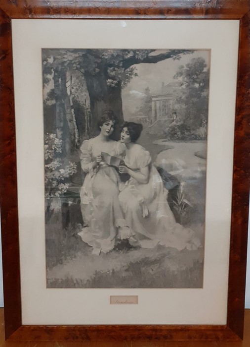 A print after Herbert A. Horwitz (1800-1900), "Sunshine", framed and glazed, (59x36.5 cm).